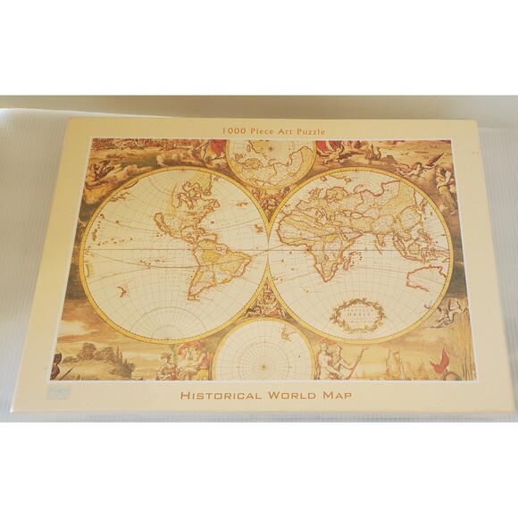 Jigsaw Art Puzzle Historical World Map 1000 pc 50x75 cm Tomax 100-108 Globe New - Picture 3 of 8